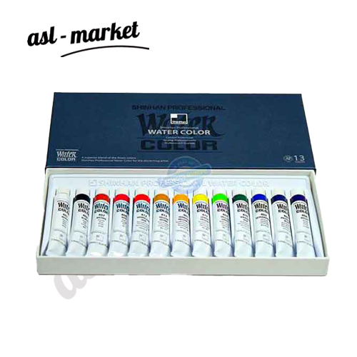 آبرنگ بسته ۱۳ رنگ شین هان آرت ShinHanArt حجم ۷۵ میلی لیتر