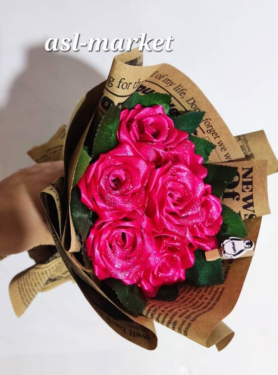 دسته گل سرخابی ۶شاخه