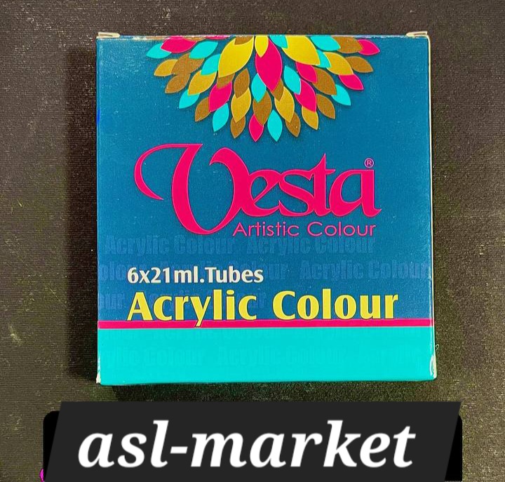رنگ آکریلیک ۶رنگ وستا vesta