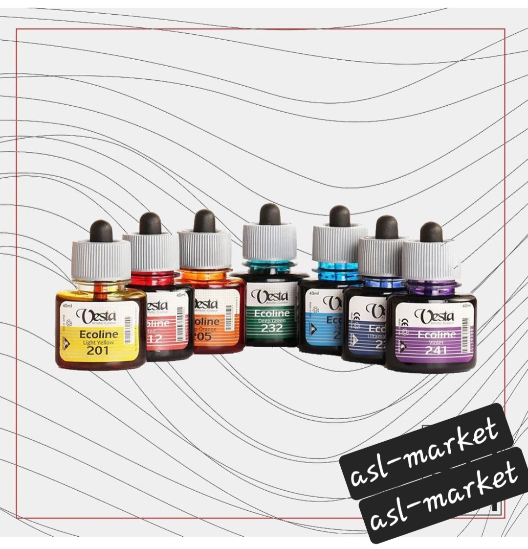 رنگ اکولین 6 رنگ وستا Vesta  ml40