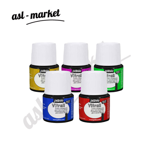 رنگ شیشه تک رنگ پ ب او Pebeo حجم ۴۵ میلی لیتر