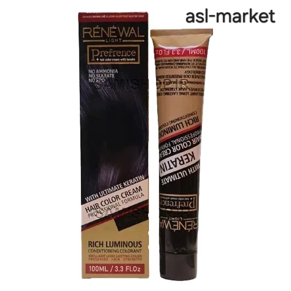 رنگ مو رنوال (بدون آمونیاک) سری شنی Sandy ReneWal Light Prefrence No Ammomia Hair Color Cream Sandy Series