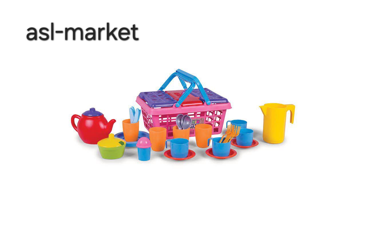 ست چایخوری زرین با سبد