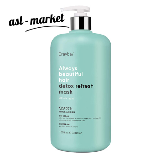 ماسک موی گیاهی ارایبا Erayba مدل detox refresh mask حجم ۱۰۰۰ میلی لیتر