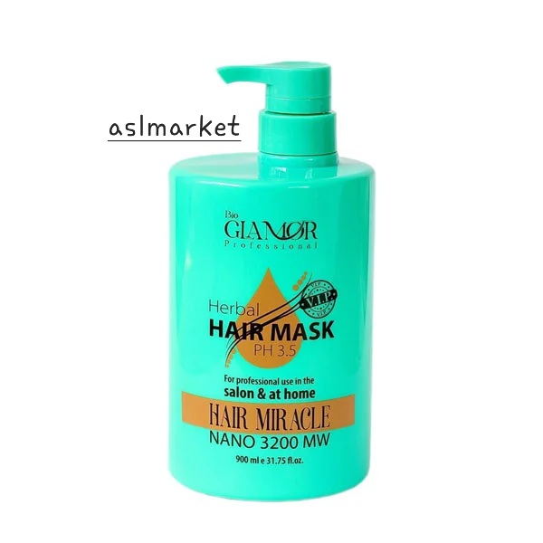 ماسک مو بدون سولفات (گیاهی) بیو گلامور Bio Glamor Herbal Hair Mask PH 3.5 Hair Miracle