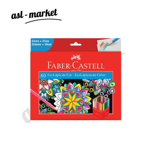 مدادرنگی ۶۰ رنگ فابرکاستل faber-castell جعبه مقوایی