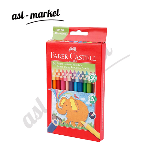 مداد رنگی ۲۴ رنگ فابرکاستل faber-castell رنگ پاستلی جعبه مقوایی