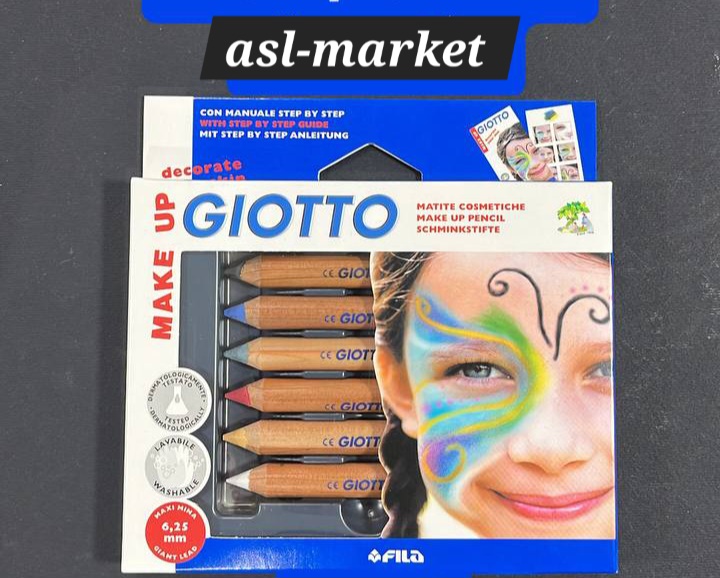 مداد گریم 6 رنگ جیوتو - Giotto Cosmetic Pencils Glamour