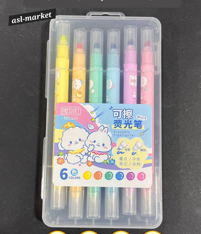 هایلایتر پاکن دار ۶رنگ